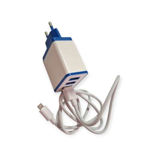 GQ-176 Smart 4.1A 3 Port Charger With Micro USB 1M Cable