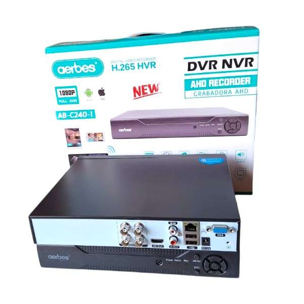 Aerbes AB-C240-1 4 Channel DVR/AHD Recorder 1080P, Topscloud App Remote View, IOS And Android