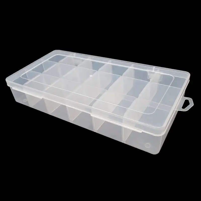 JG20375665 18 Removable Grid Transparent Storage Box