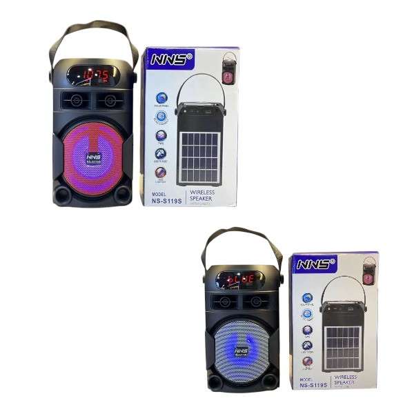 NS-S119S Portable Wireless Speaker With Solar Panel