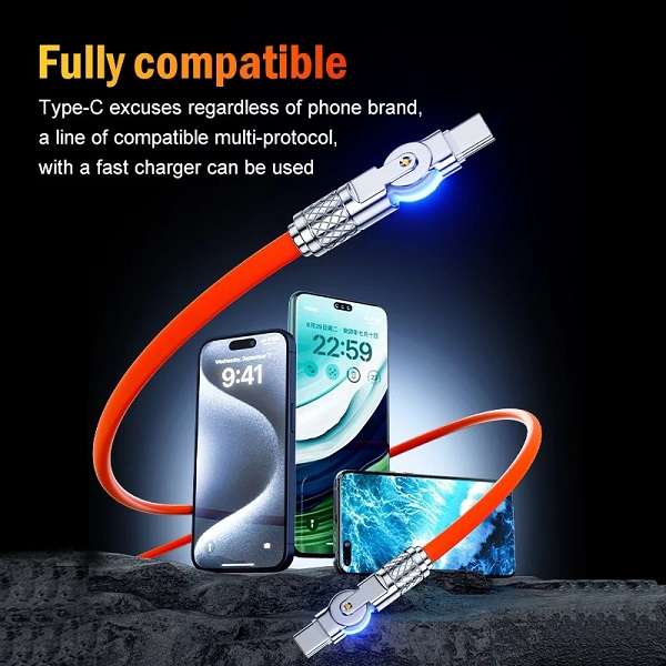 Treqa CA-8835 Type-C to Type-C 100W 1M Turbo Elite Plus Data Cable