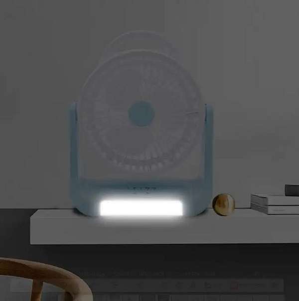 Aerbes AB-J137 Portable Multi-level Control Desktop LED Light Fan