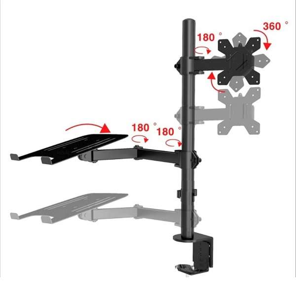 Z012 Fully Adjustable 15"-33" Dual Monitor Desk Mount