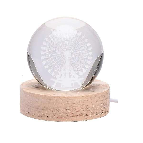 AS-33095 8cm 3D Ferris Wheel  Crystal Ball Night Light