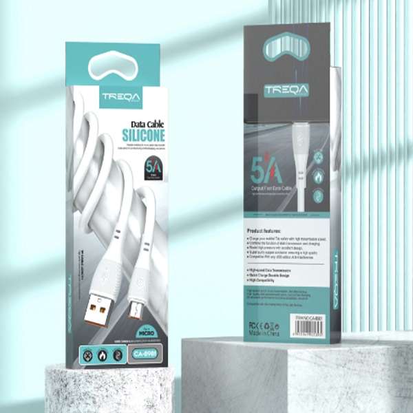 Treqa CA-8981 1M  5A Silicone Micro USB Data Cable