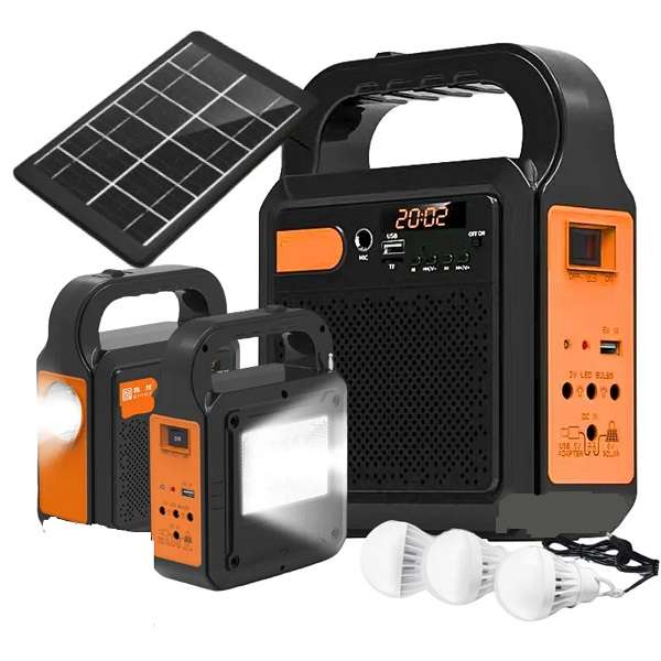 1831460 2 in 1 Bluetooth Speaker And Solar Lighting System kit with 3 Bulbs YSF-200