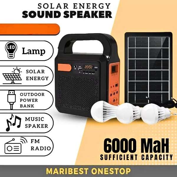 1831460 2 in 1 Bluetooth Speaker And Solar Lighting System kit with 3 Bulbs YSF-200