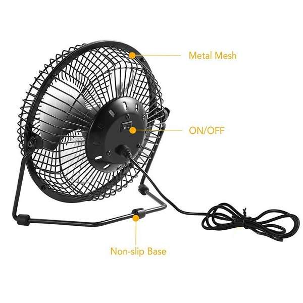 8" 12V Solar Dc Fan With 3 LED Bulbs, For Indoor Or Outdoor Use XT-8000