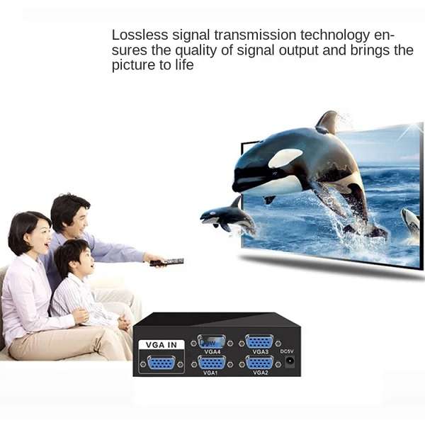 Tangka TK-H132 VGA 1 to 4 Port Splitter 200MHz