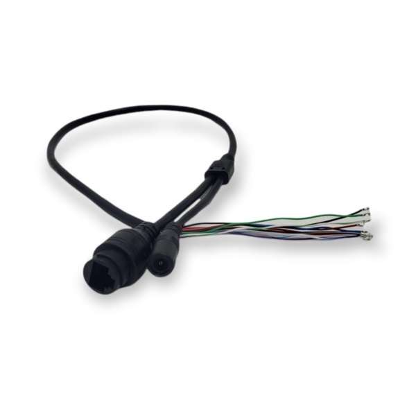 XF0576 White Poe Power Tail Cable for Video Surveillance  Pack of 50
