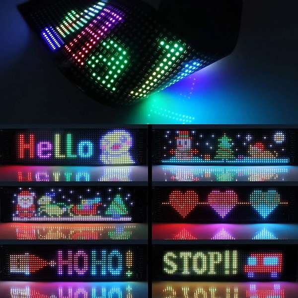 SE-TQ39 Flexible LED Matrix Sign Panel 20cm x 64cm Ipixel Color App