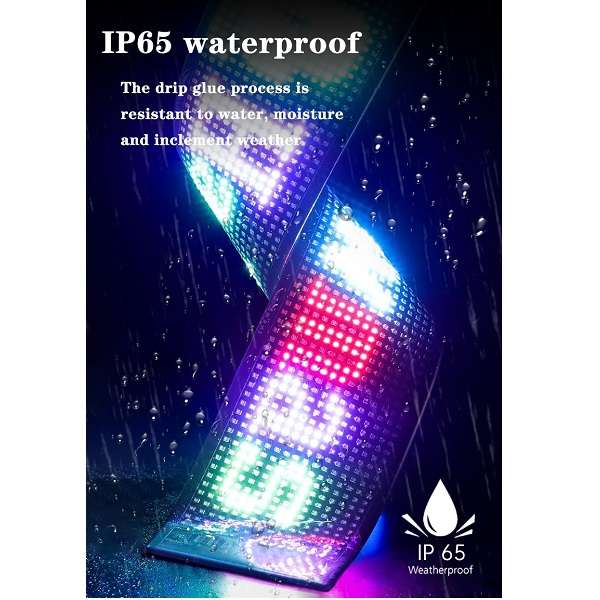 SE-TQ39 Flexible LED Matrix Sign Panel 20cm x 64cm Ipixel Color App