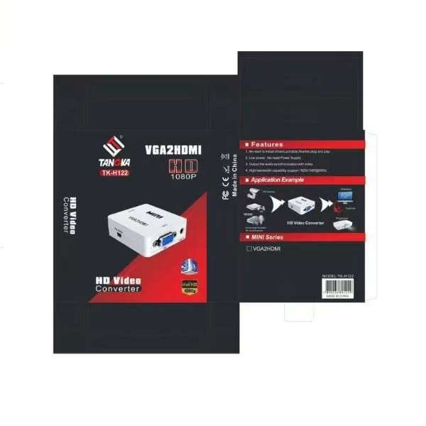 Tangka TK-H122 1080P VGA to HDMI Converter With Audio And USB Power
