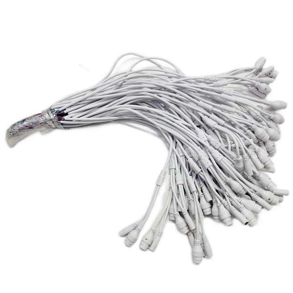 XF0576 White Poe Power Tail Cable for Video Surveillance  Pack of 50