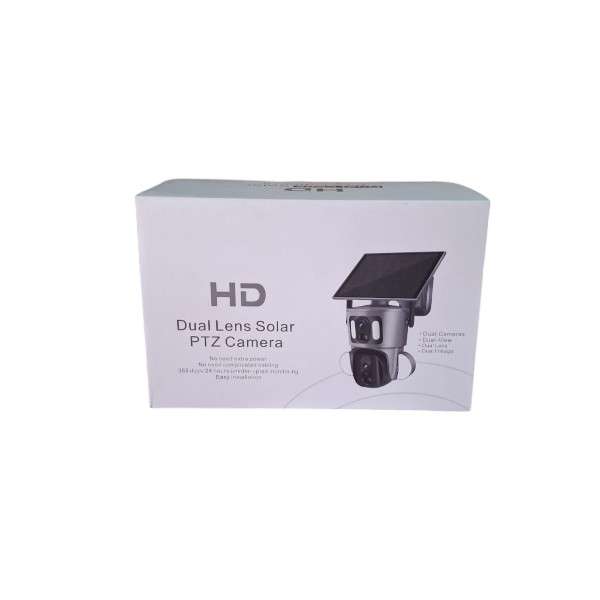 4G 2MP Full Color Night Vision Dual Lens Solar Powered Camera With PIR, 2-Way Audio And Mic