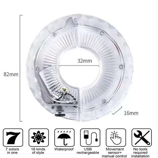A13-S Bicycle Safety Wheel RGB Light Hub
