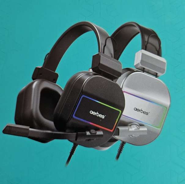 Aerbes AB-D446 RGB Wired 3.55mm + USB Gaming Headset