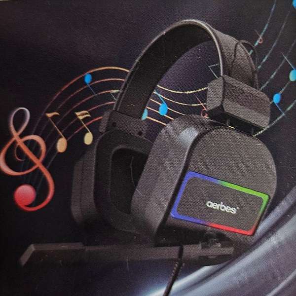 Aerbes AB-D446 RGB Wired 3.55mm + USB Gaming Headset