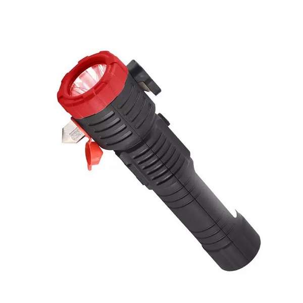 FA-101 All-in-One Tactical Flashlight With Rechargeable Battery And Safety Hammer