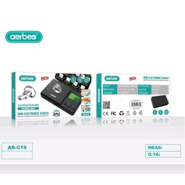 Aerbes AB-C19 Portable Mini Jewellery Scale 100g/0.01g