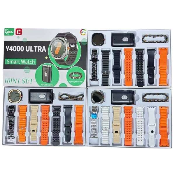 Y4000 10 in 1 Smart Watch Set With Portable Mini Shaver