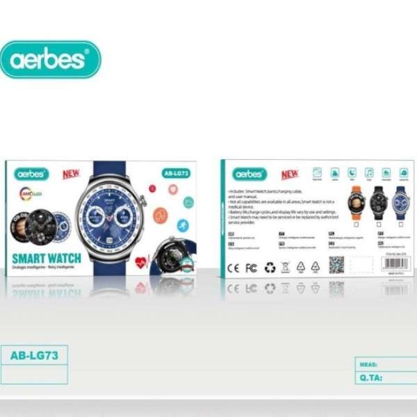Aerbes AB-LG73 Bluetooth Smart Watch Large Amoled Screen Fitness Tracker RDfit App