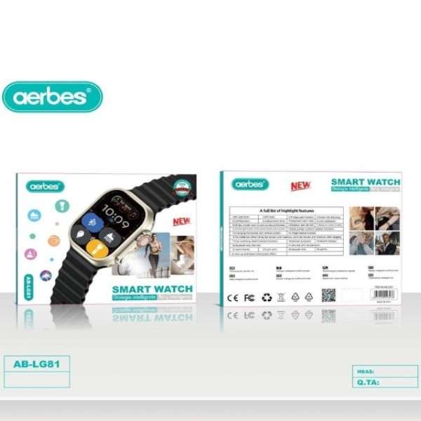 Aerbes AB-LG81 Bluetooth Smart Watch With 4  Silicone Straps