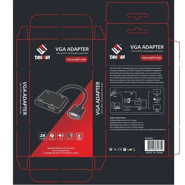 Tangka TK-H133 VGA to HDMI Converter With Audio And USB Power