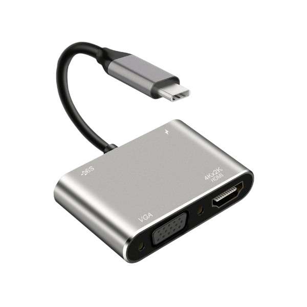Tangka TK-H137 Type-C Male to HDMI and VGA Female Adapter Cable