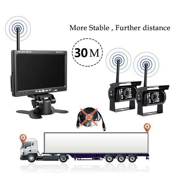 7" Wireless Parking Camera For Heavy Duty Vehicles