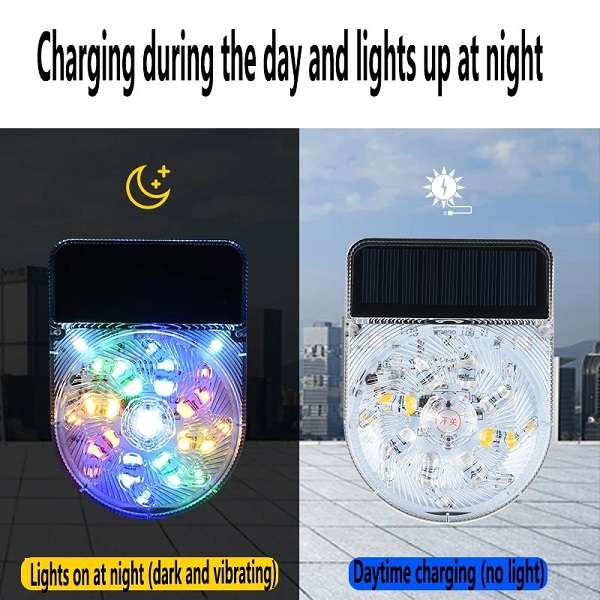 Y949 Solar Powered RGB Warning Light For Vehicles