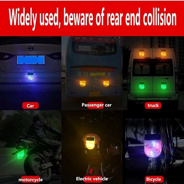 Y949 Solar Powered RGB Warning Light For Vehicles