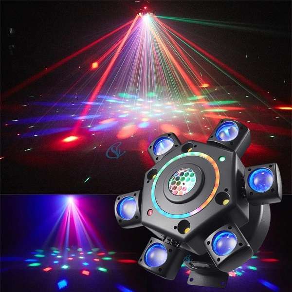 PM-155 Six Arm 5th Generation Lazer Stage Lights 100W