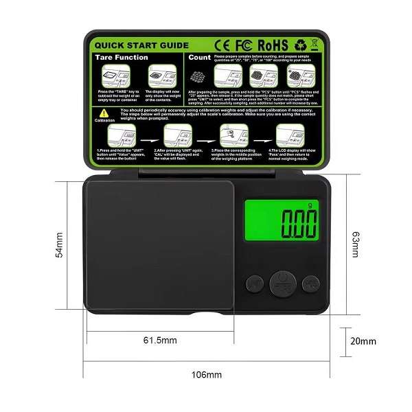 Aerbes AB-C19 Portable Mini Jewellery Scale 100g/0.01g