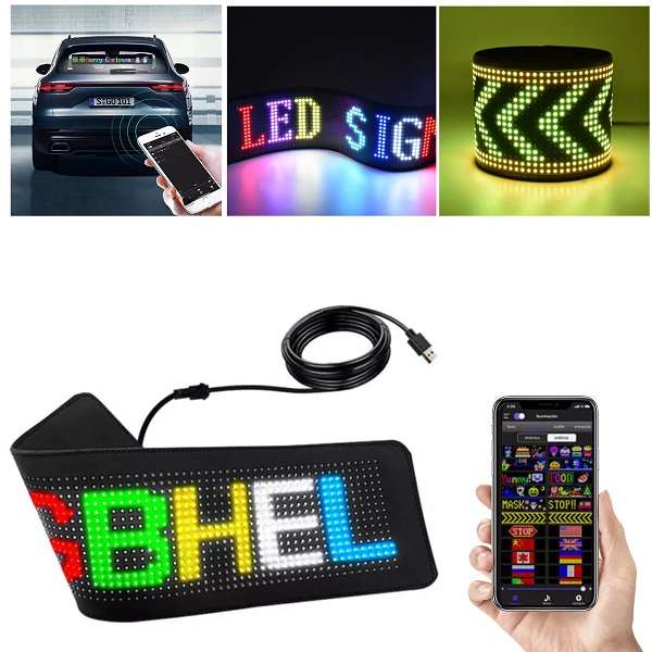 SE-TQ39 Flexible LED Matrix Sign Panel 20cm x 64cm Ipixel Color App