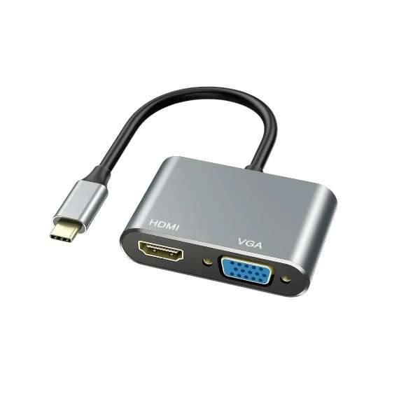 Tangka TK-H137 Type-C Male to HDMI and VGA Female Adapter Cable