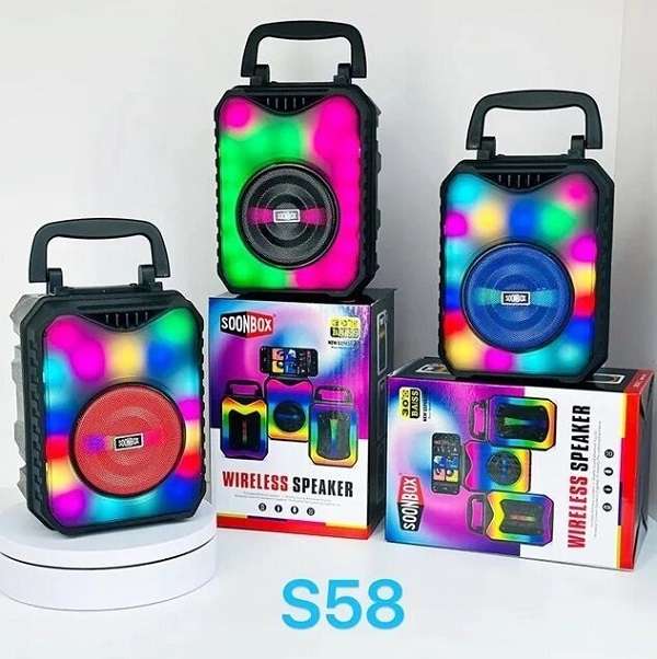 Soonbox S58 3.0" Wireless RGB Bluetooth 5.0 Speaker 5W Compact Portable Sound