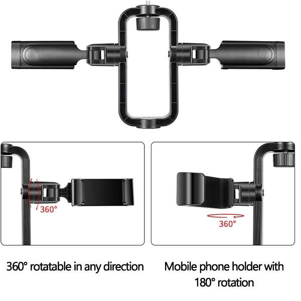 PM-201 1.9M Tripod Stand With Two Phone  Holders