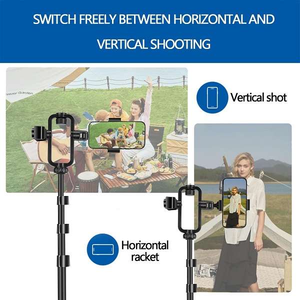 PM-201 1.9M Tripod Stand With Two Phone  Holders