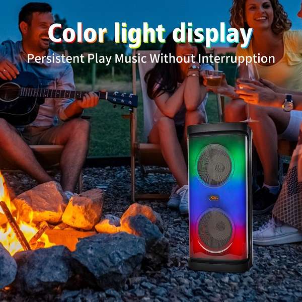 Sing-E ZQS4298 4" RGB Bluetooth Karaoke Speaker 1800mAh Bass Boost + Wired Mic