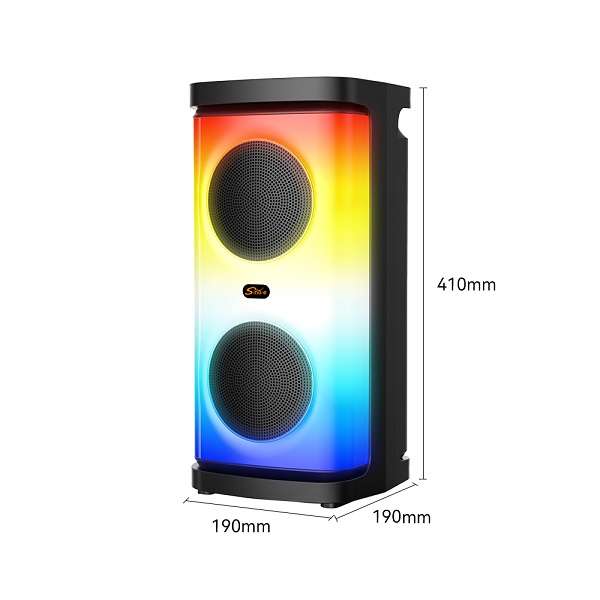 Sing-E ZQS4298 4" RGB Bluetooth Karaoke Speaker 1800mAh Bass Boost + Wired Mic