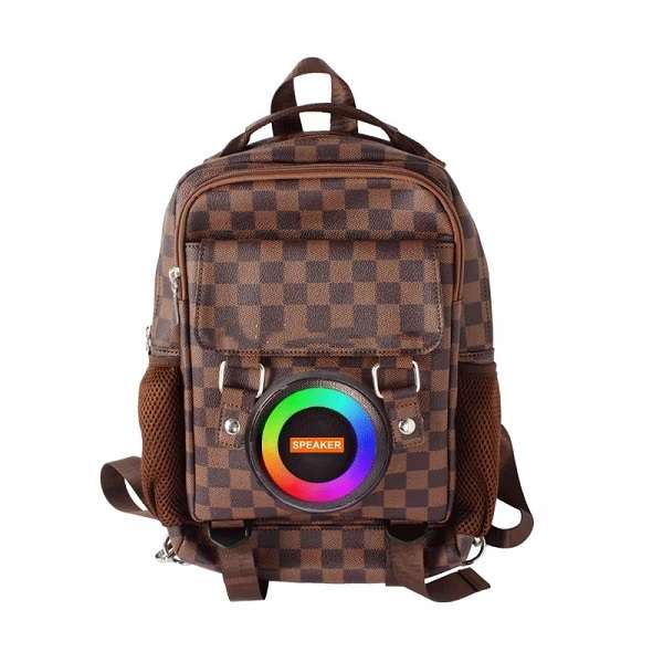 CH-M805 RGB Bluetooth Speaker Backpack With USB, Aux, SD Slot &amp; Type-C Charging Port