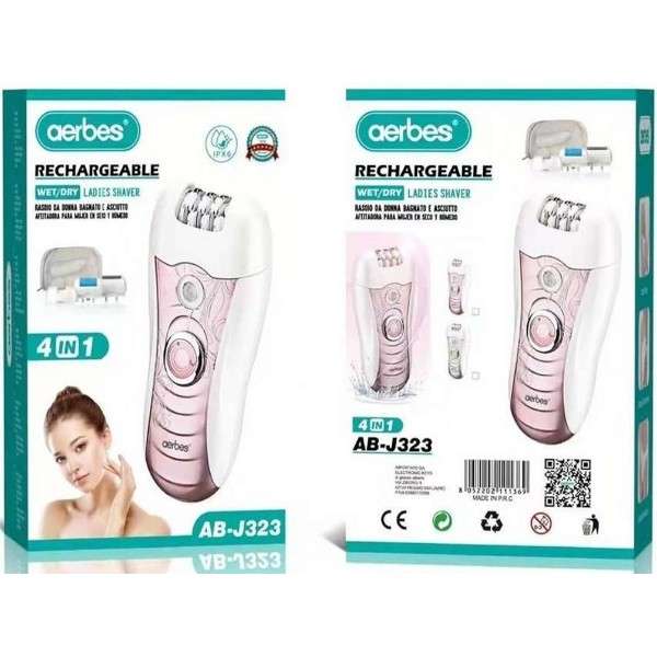 Aerbes AB-J323 Rechargeable Wet/Dry Lady's  Shaver