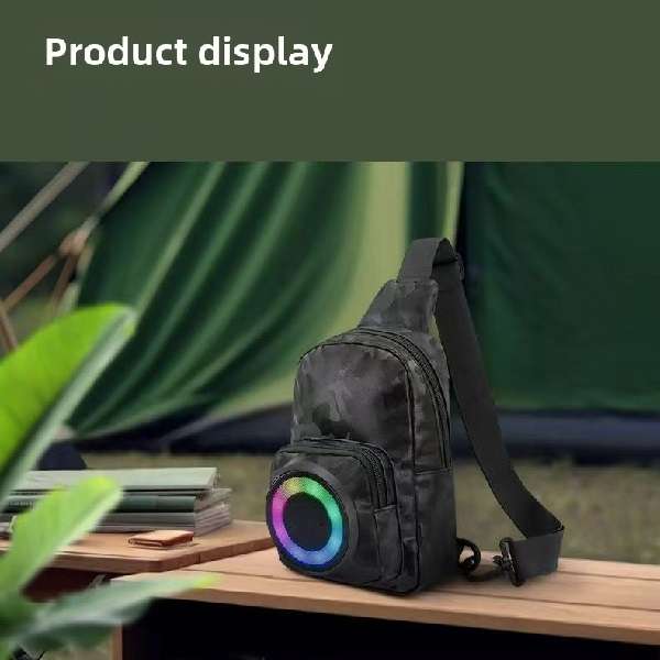 CH-M802 Sling Bag With Built-in RGB Bluetooth Speaker, USB, Aux, SD &amp; Type-C Charging