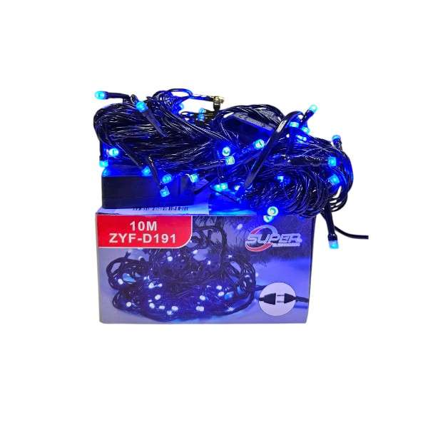 ZYF-D191 Blue 10M LED Inter-Connecting Black Cable Fairy Light