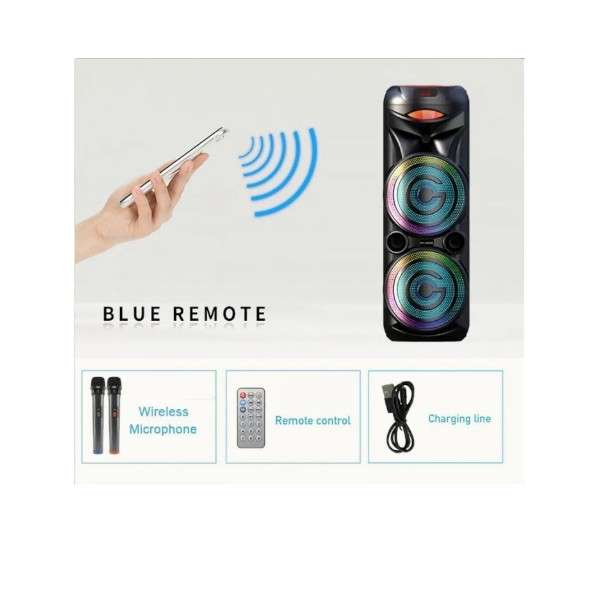 GY-1023G 10.5" RGB Bluetooth Karaoke Speaker With Microphone