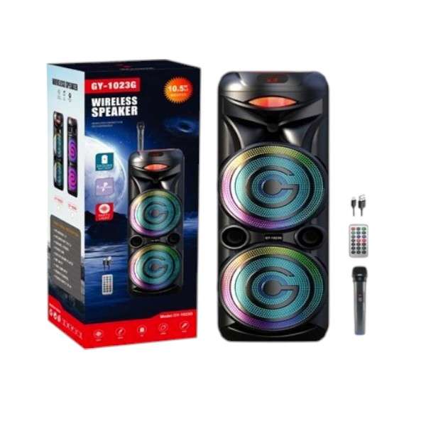 GY-1023G 10.5" RGB Bluetooth Karaoke Speaker With Microphone