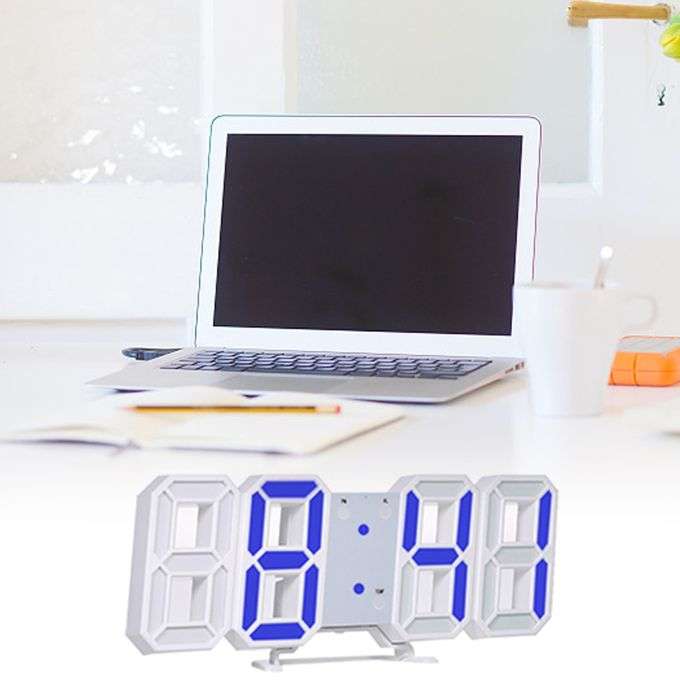 GH8018 3D LED Digital Desktop Modern Clock 3 Alarm Settings