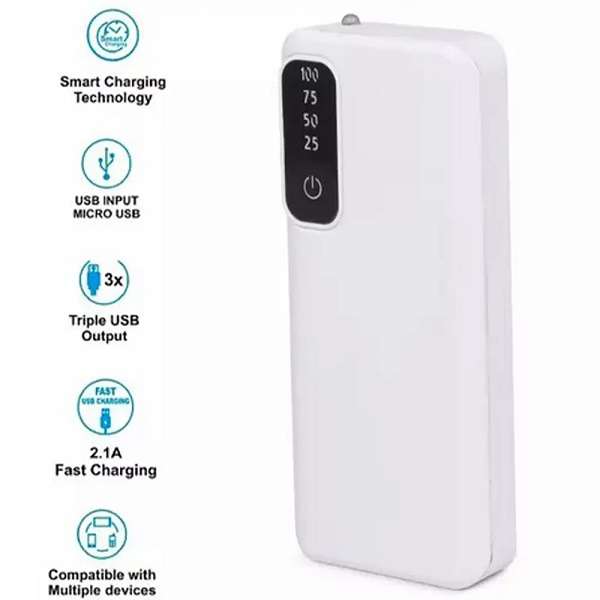 XC-05 8000mah Power Bank With 3 USB Ports