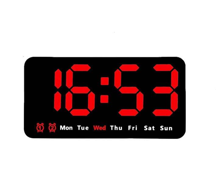 6638 Digital Alarm Clock With 2 LED Display
